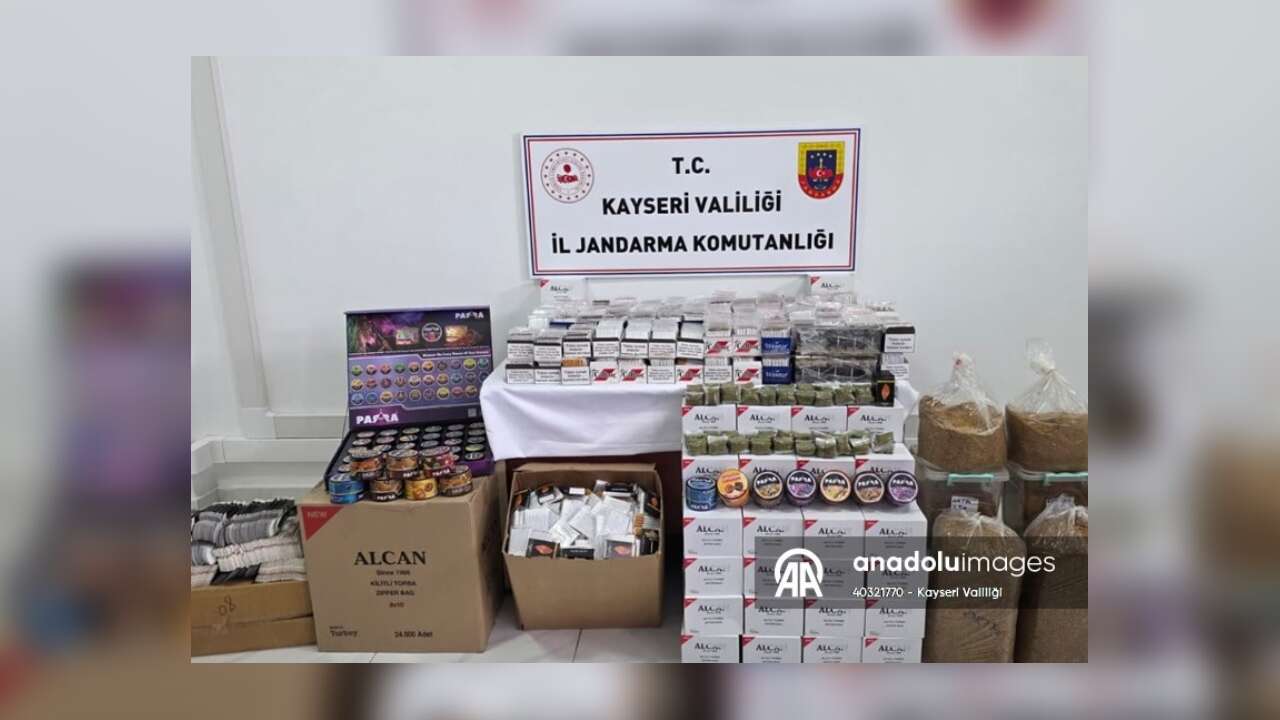 Kayseri'de 26 bin 240 kaçak makaron ele geçirildi