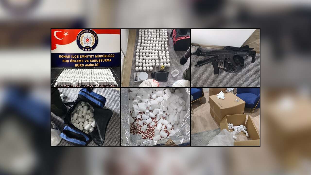 İzmir'de 450 bin uyuşturucu hap, 1 kilo 660 gram kokain ele geçirildi