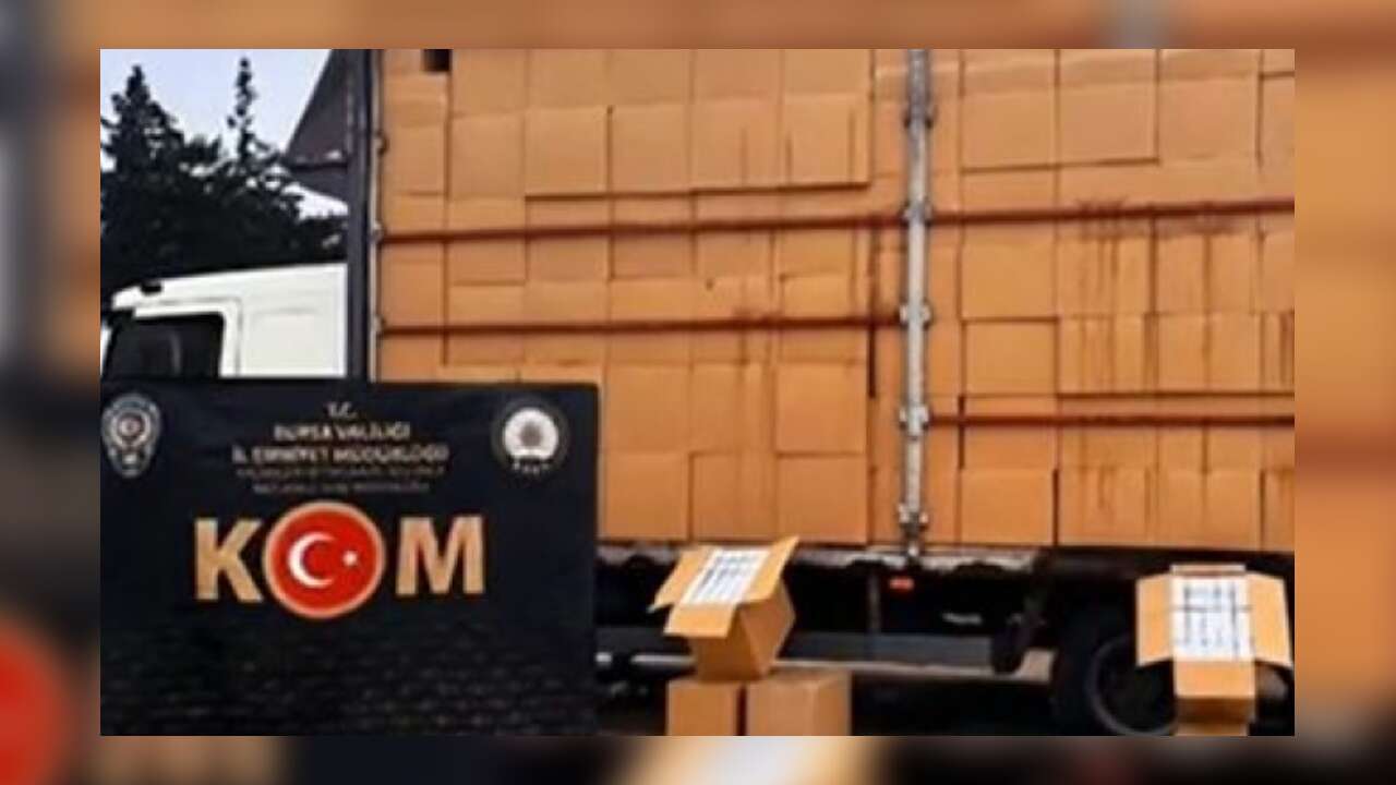 Bursa’da 8,7 Milyon Makaron ve 1,6 ton Kaçak Tütün ele geçirildi