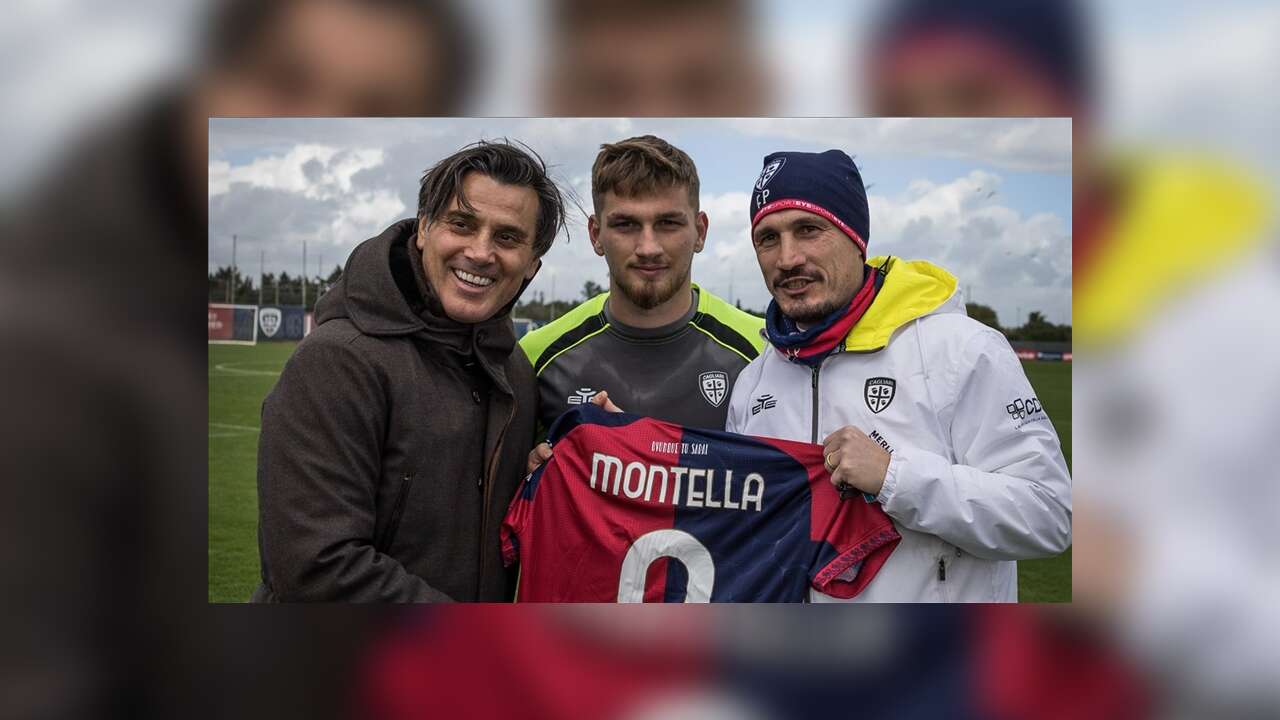 Vincenzo Montella, Semih Kılıçsoy'un oynadığı Cagliari'yi ziyaret etti