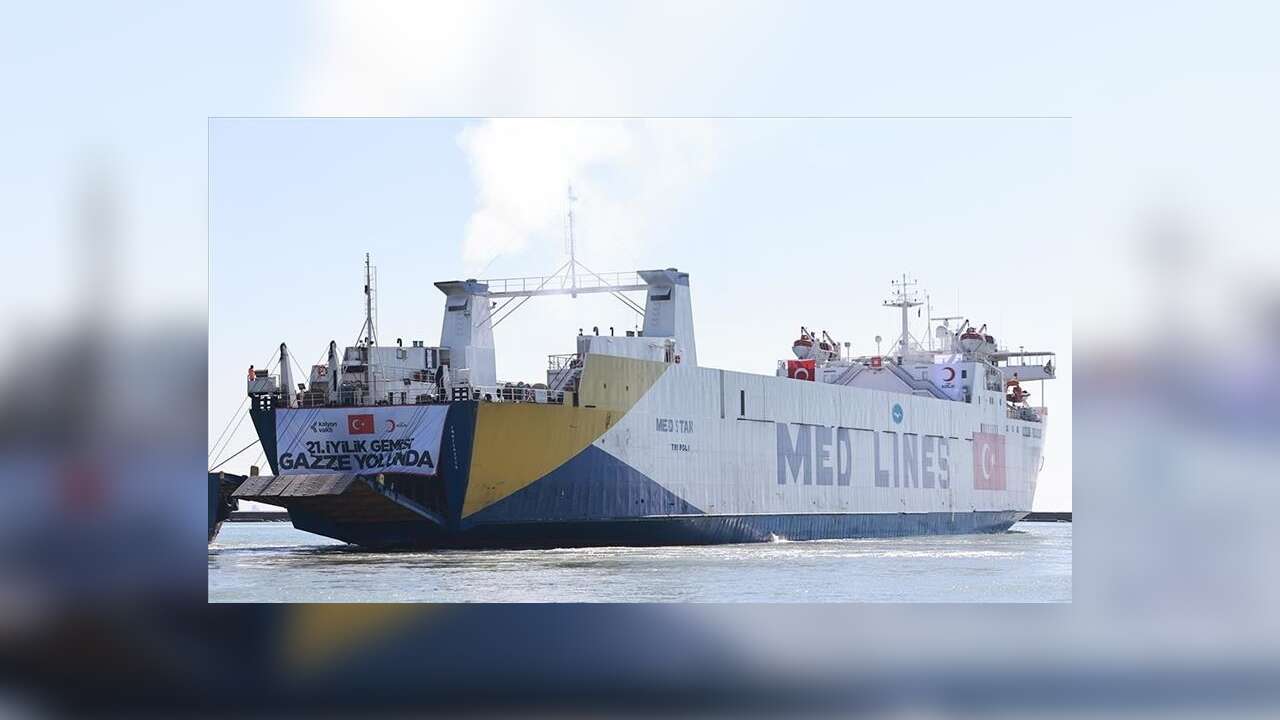 Türk Kızılay'ın Gazze için hazırladığı 21. "İyilik Gemisi" Mısır'a ulaştı!