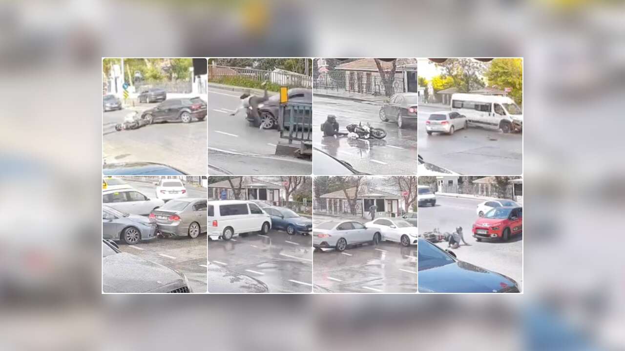 Üsküdar'da aynı noktada 6 ayda meydana gelen 11 trafik kazası kamerada