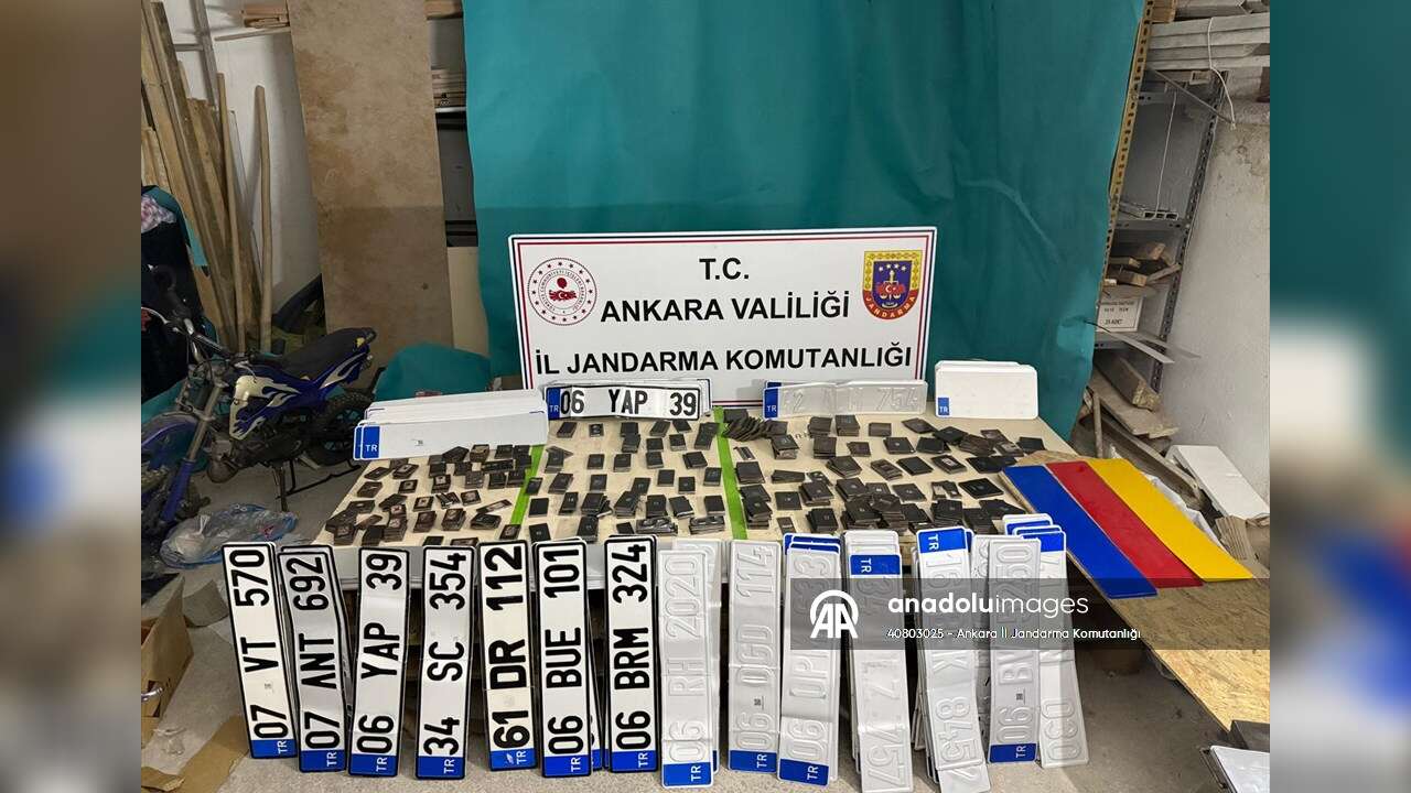 Başkent Ankara'da sahte plaka operasyonunda 2 şüpheli gözaltına alındı