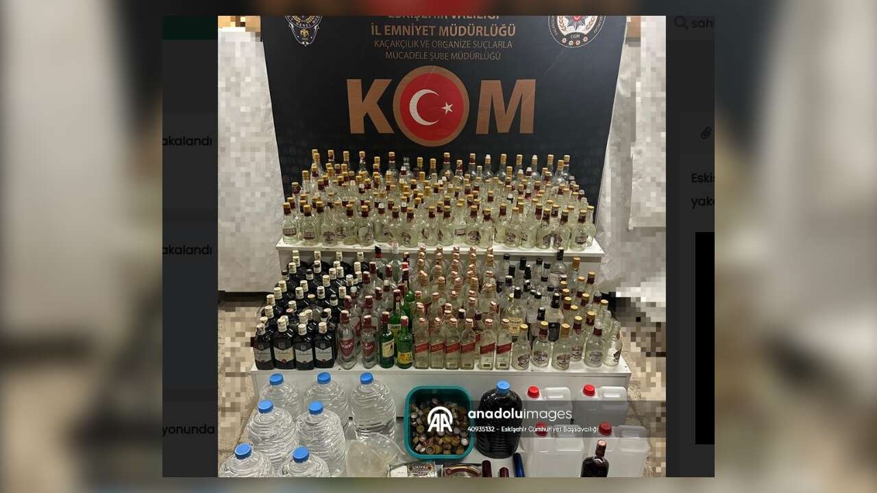 Eskişehir'de kaçak ve sahte alkol operasyonunda 3 zanlı yakalandı