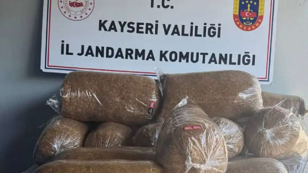 Kayseri'de 350 Kilogram kaçak tütün ele geçirildi!