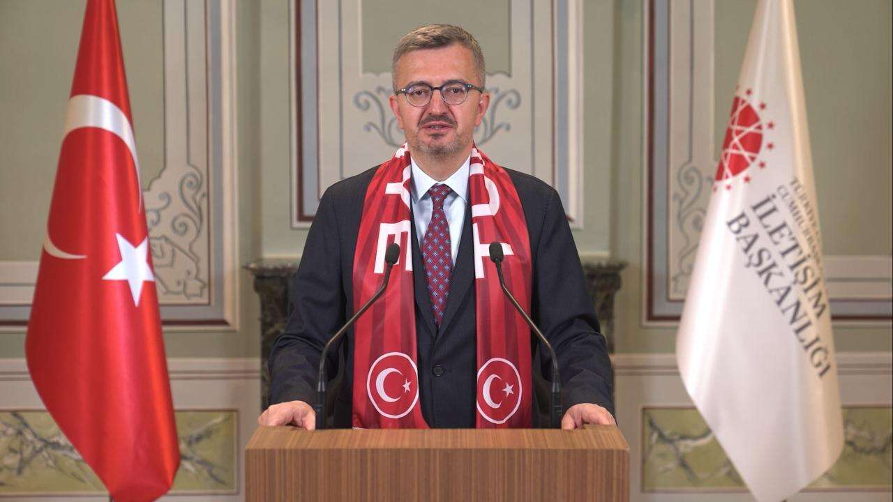 İletişim Başkanı Duran'dan A Milli Futbol Takımı'na video mesaj