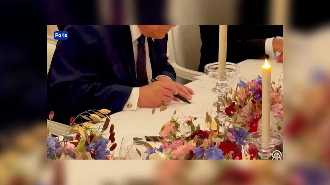 ABD Başkanı Trump, İran ile mutabakat zaptını Versay'da imzaladı