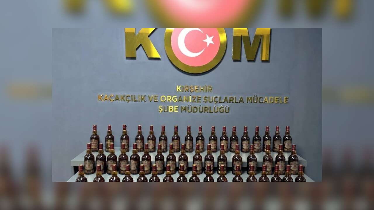 Kırşehir'de 65 şişe kaçak içki ele geçirildi!