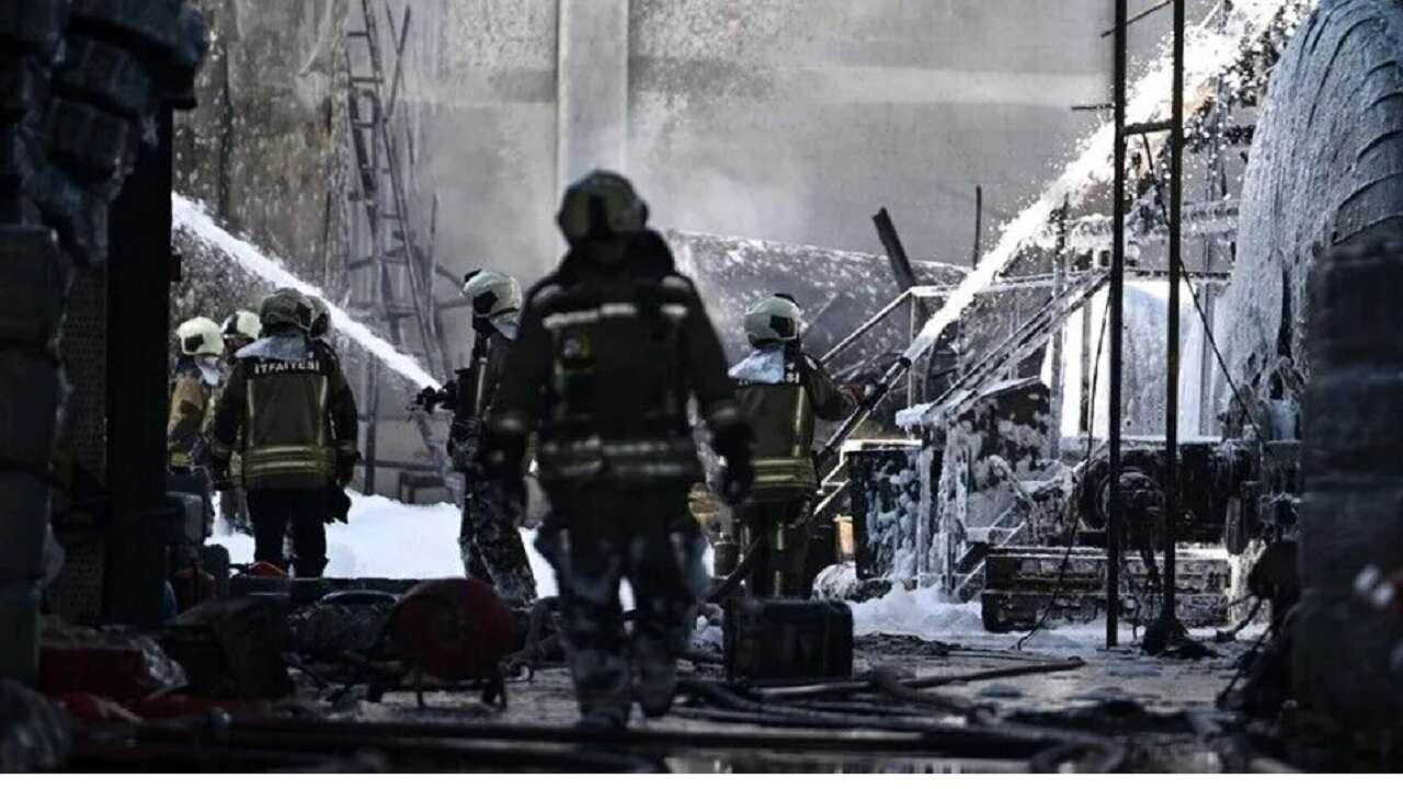 Başkentte atık yağ fabrikasında çıkan yangın kontrol altına alındı