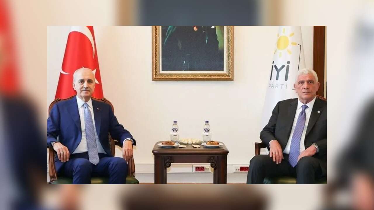 TBMM Başkanı Kurtulmuş, İYİ Parti Genel Başkanı Dervişoğlu ile görüştü