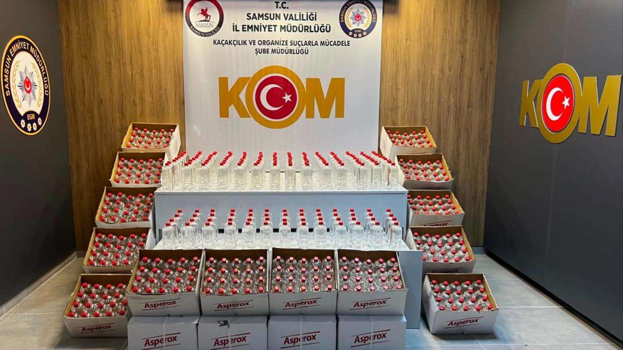 Samsun’da 1 ton 160 litre etil alkol ele geçirildi!