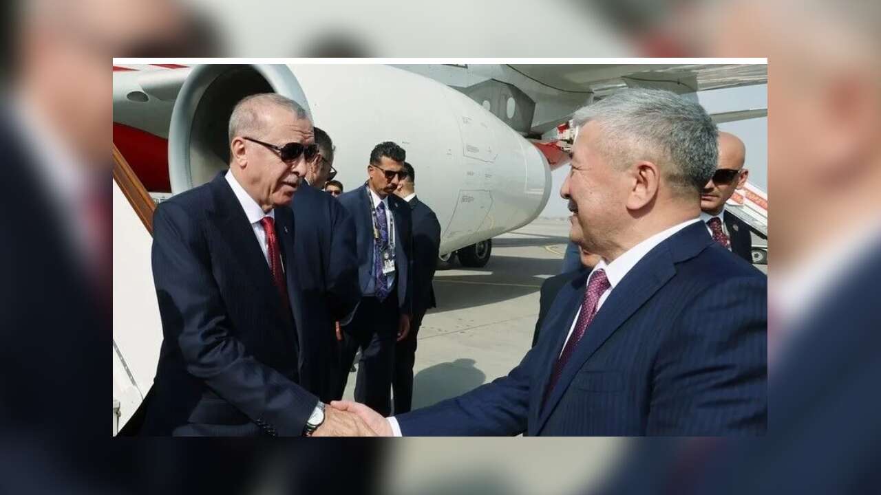 Cumhurbaşkanı Erdoğan, Kırgızistan temaslarına başladı