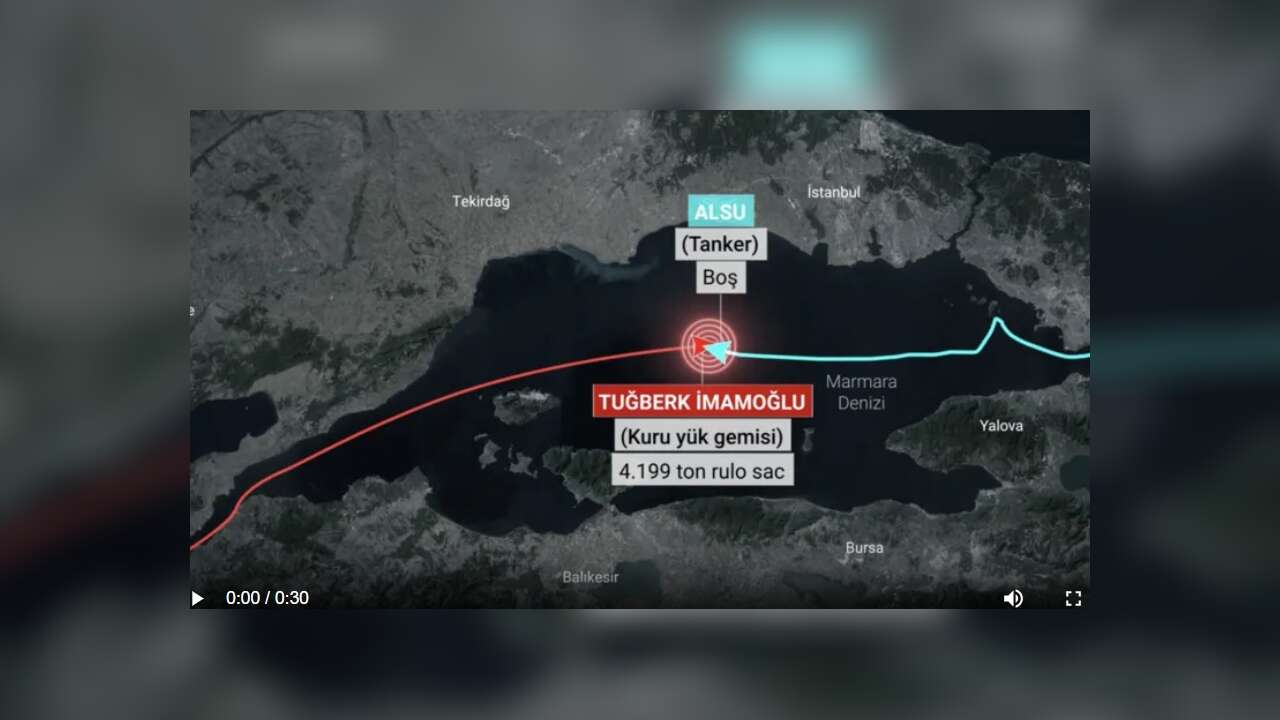 Silivri açıklarında iki geminin çarpıştığı kazaya ilişkin ön bilirkişi raporu hazırlandı