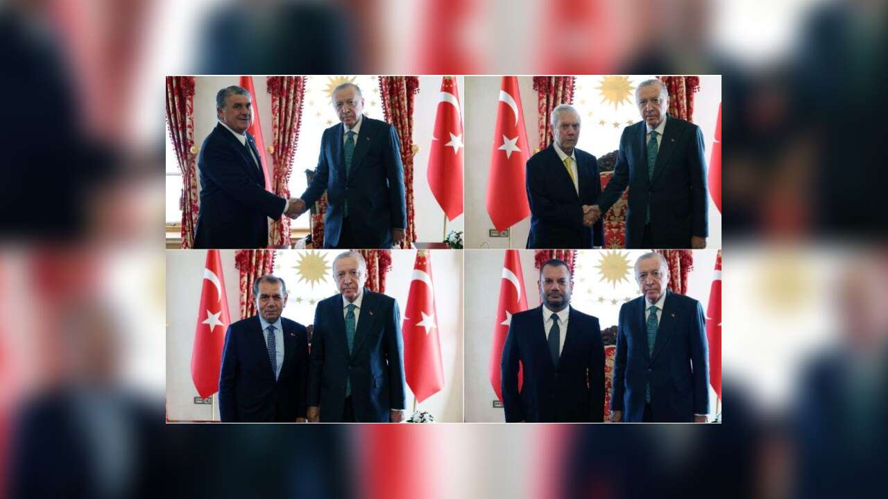 Cumhurbaşkanı Erdoğan, 4 büyük kulübün başkanını kabul etti