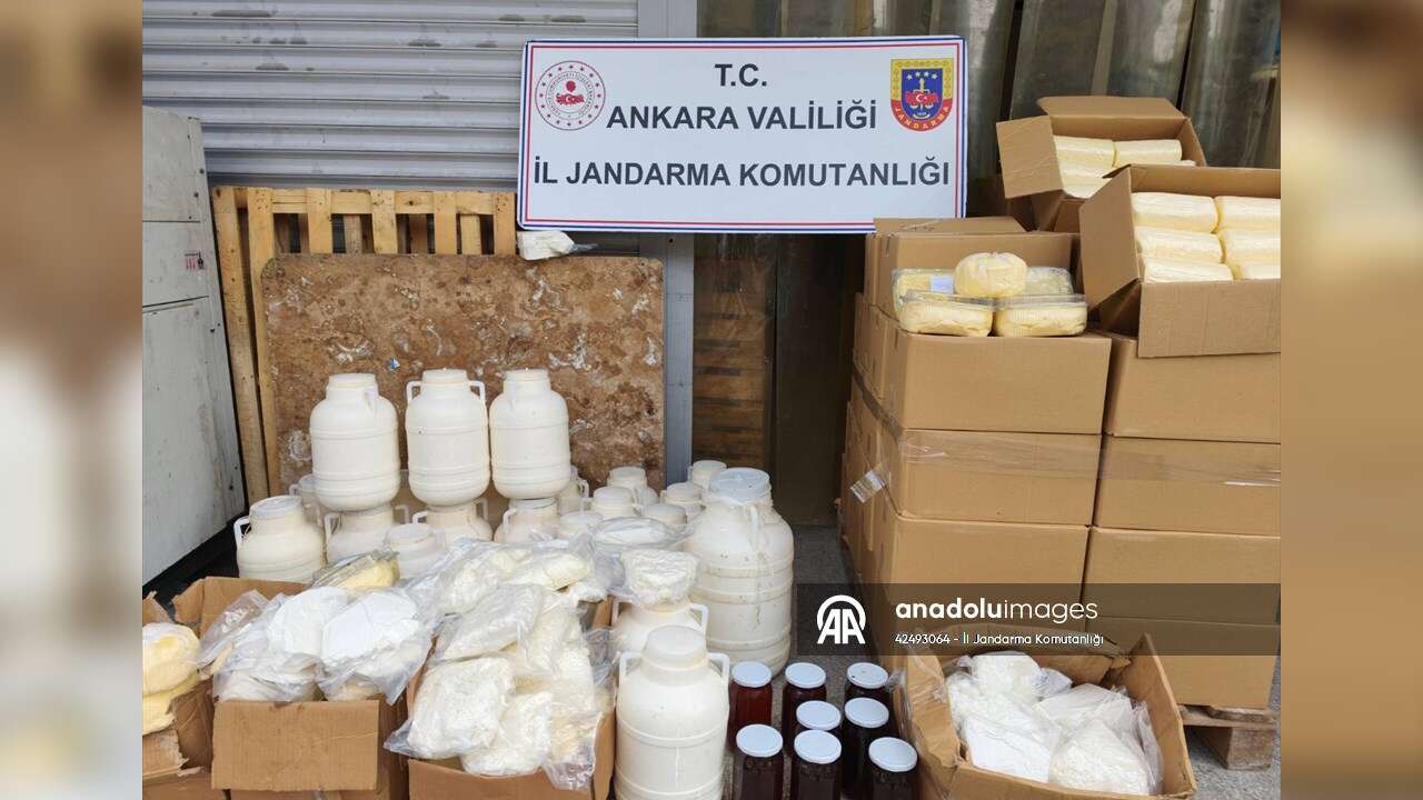 Başkentte halk sağlığını tehlikeye atan 838 kilogram süt ve süt ürünü ele geçirildi