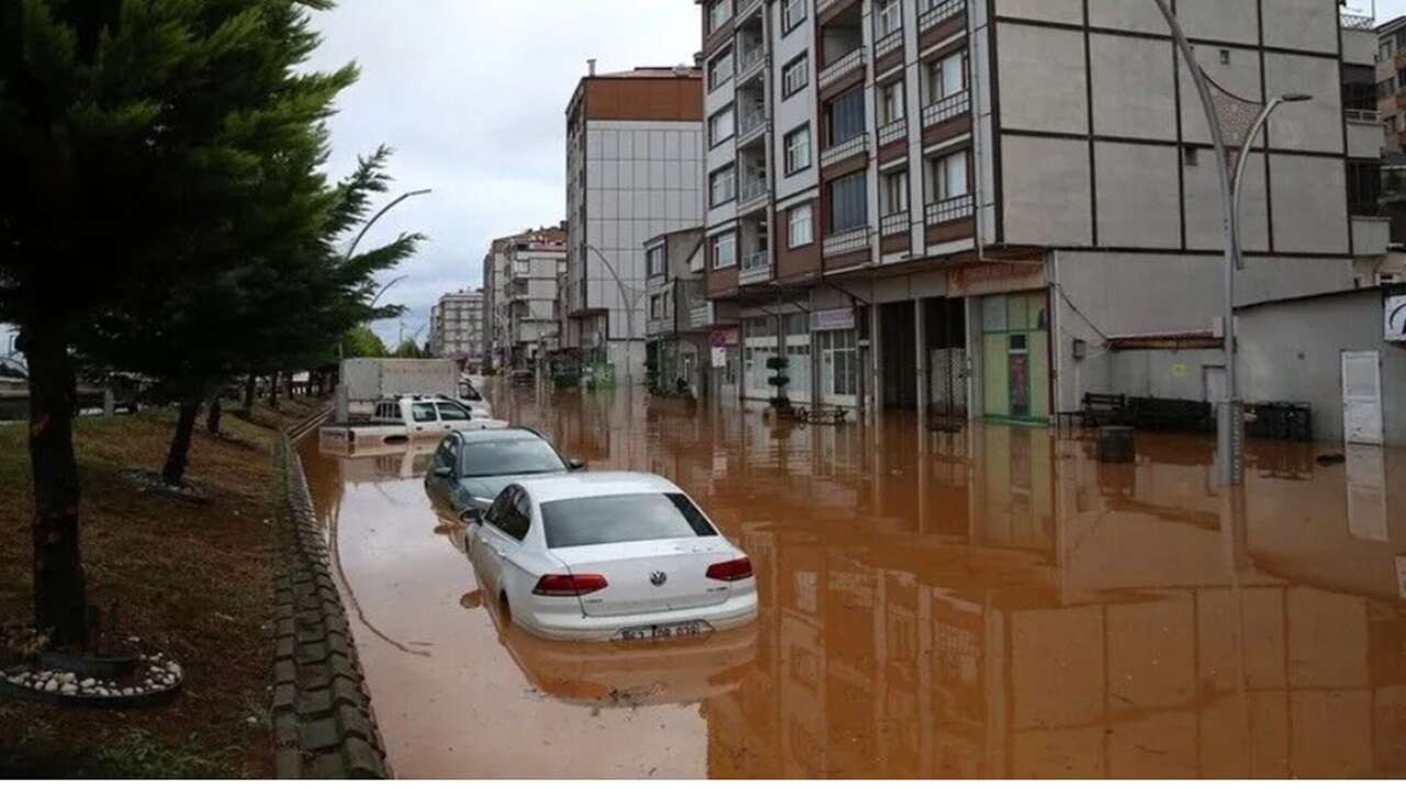 Rize'de etkili olan sağanak hayatı olumsuz etkiledi