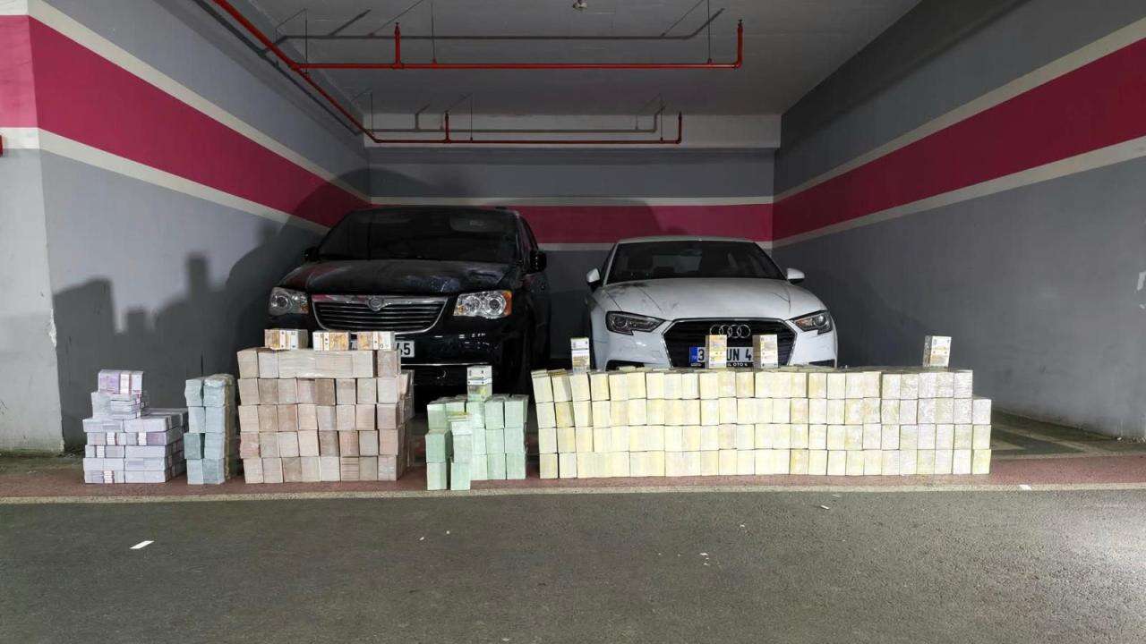 "Vanlı Kara Haydar" olarak bilinen Tançalan'a yönelik soruşturmada yaklaşık 954 milyon liralık döviz ele geçirild