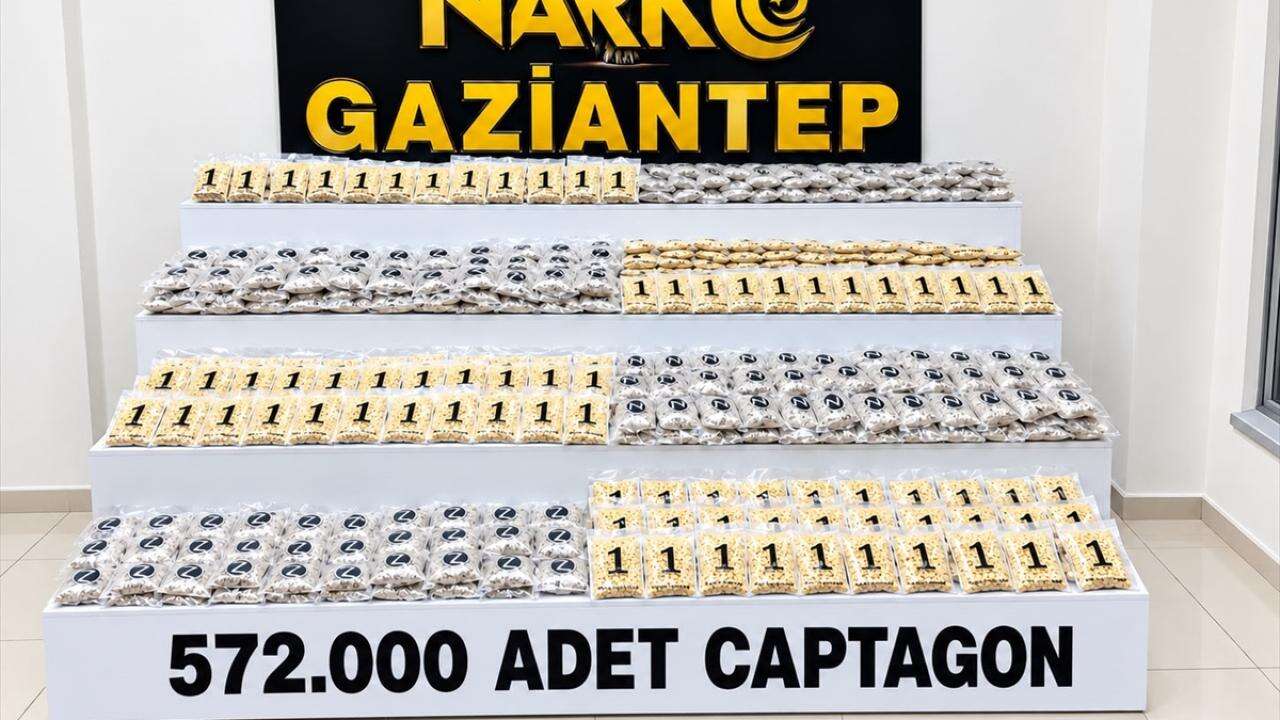 Gaziantep'te 572 Bin uyuşturucu hap ele geçirildi
