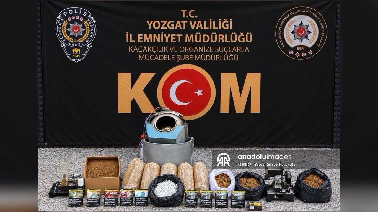 Yozgat'ta 3 bin 500 doldurulmuş makaron ile 50 kilo kıyılmış tütün ele geçirildi!
