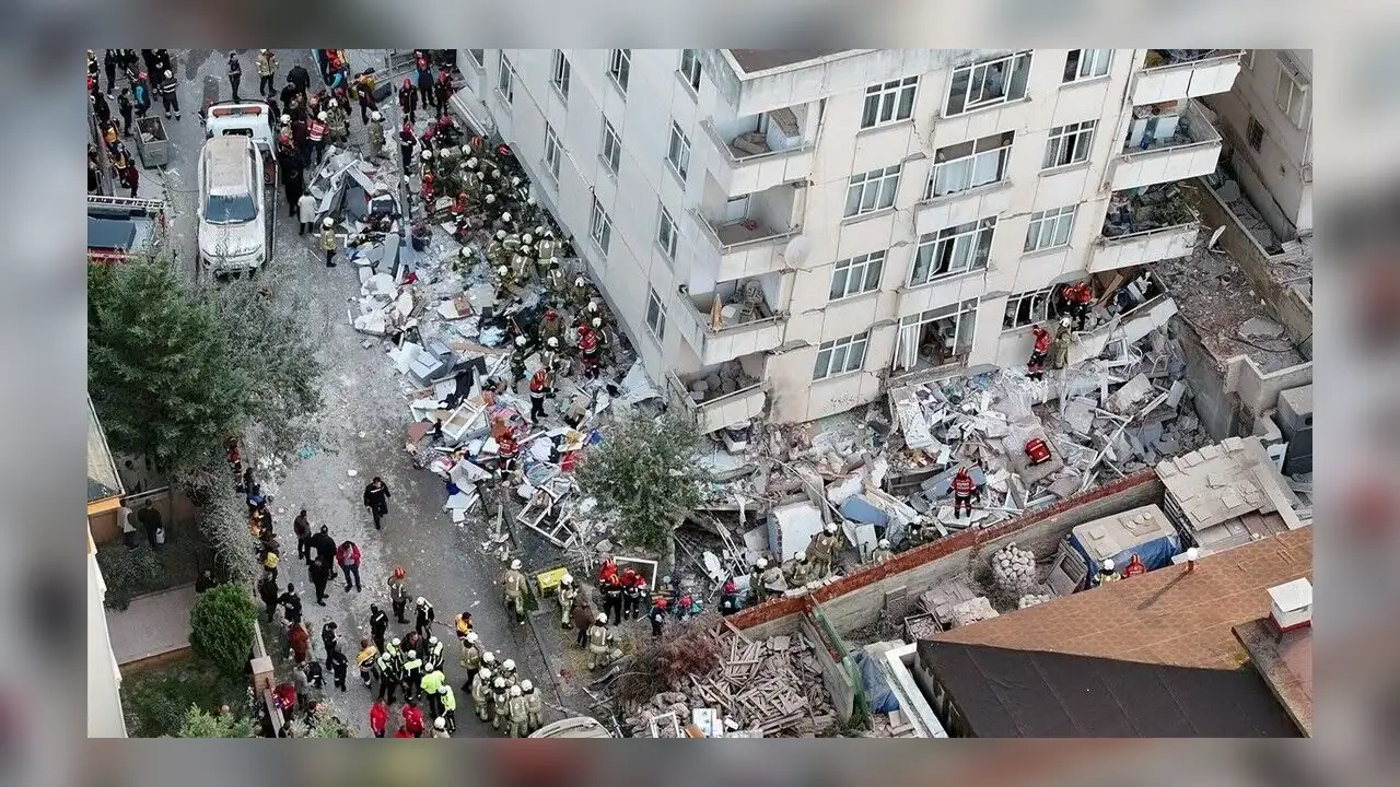 İstanbul'da 7 katlı binada kısmi çökme meydana geldi: 2 kişi hayatını kaybetti