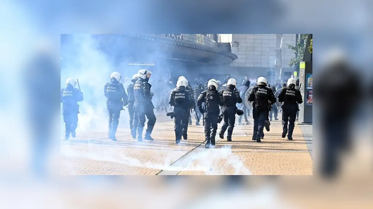 Belçika'nın Liege kentindeki protestolarda 45 kişi gözaltına alındı