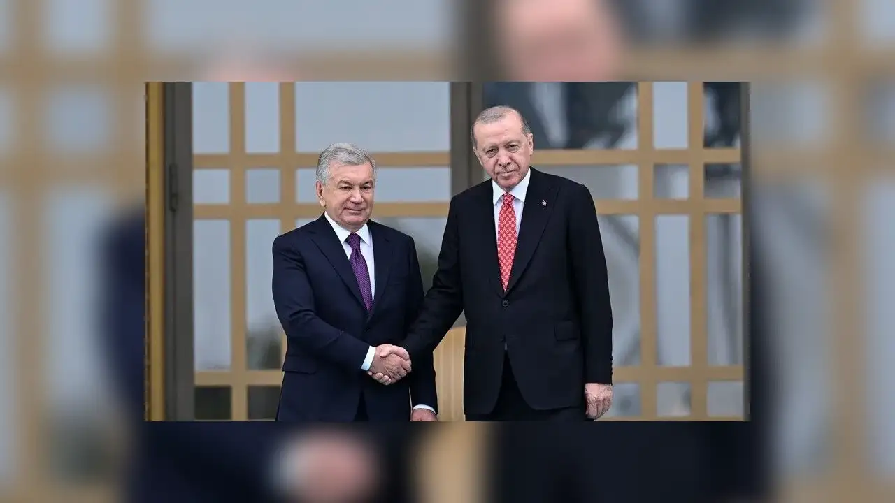 Cumhurbaşkanı Erdoğan, Özbekistan Cumhurbaşkanı Mirziyoyev ile bir araya geldi
