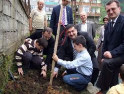 Rize'de Otizmli Çocuklar Fidan Dikti