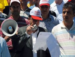 Rize'de Sendikalar Zonguldak'taki Maden Kazası İçin Eylem Yaptı
