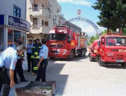 Kumluca Emniyet Müdürlüğü Personeli Yangın Tatbikatı Yaptı