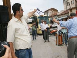 Avanos'taki Protesto Mitinginde İsrail Bayrağı Yakıldı