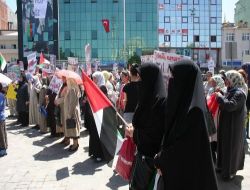 Iğdır'da Sivil Toplum Örgütleri İsrail'i Protesto Etti