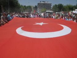 Muş'ta İsrail'e Lanet Mitingi Düzenlendi