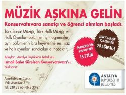 Antalya İsmail Baha Sürelsan Konservatuvarı'na Kayıtlar Başladı