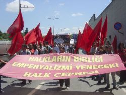 Konsolosluk Önünde ABD Protestosu