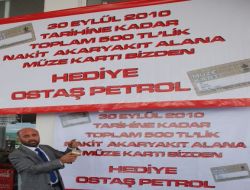 Bursa'da, 500 Tl'lik Yakıt Alana Müze Kart Hediye