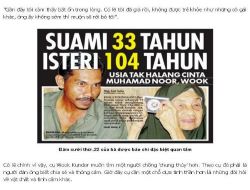 Malezya'da 108 Yaşında Kadın, 38 Yaşındaki Kocasına Kavuştu