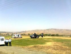Hamile Kadın Ambulans Helikopterle Hastaneye Götürüldü