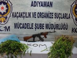 Adıyaman'da 1 Kaleşnikof Silah İle 2 Kilo 500 Gram Esrar Ele Geçirildi!