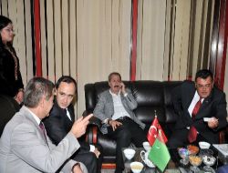 Bakan Çağlayan, Aşkabat'a Geldi