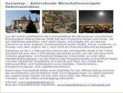 Gaziantep-ludwigshafen İlişkileri Dostluğa Dönüştü