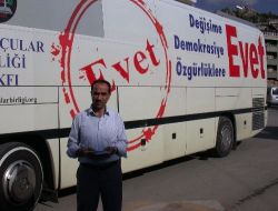 'EVET' Otobüsü Bayburt'ta..