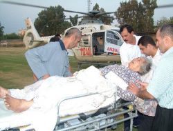 Ambulans Helikopter Maç Sırasında Stada İndi