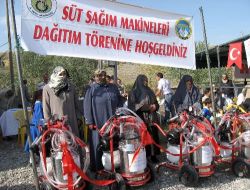 Horasan'da 4 Kadın Süt Sağım Makinesi Sahibi Oldu