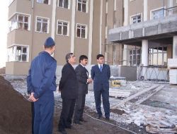 Kaymakam Savran, Anadolu Lisesi İnşaatında İncelemelerde Bulundu