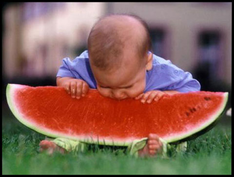 Sıcaktan korunmak için bol karpuz yiyin!!