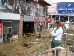 Sel Suları, Koyunu Mağazanın İçine Kadar Sürüklemiş