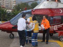 Ambulans Helikopter Bininci Hastasını Taşıdı