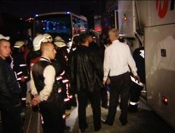 Askerleri Taşıyan Otobüste Yangın Çıktı!