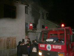 Mudurnu'da Ev Yangını