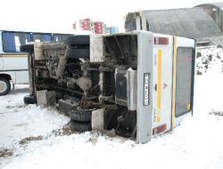 Yolcu Minibüsü Devrildi: 1 Yaralı